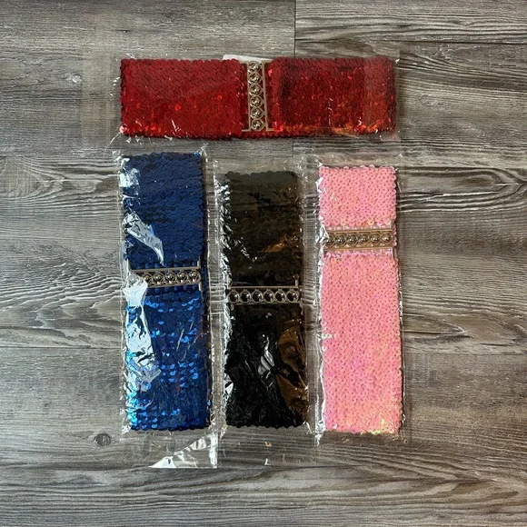 Red Sequin Belt - Picture 5 of 6